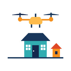 Smart Drone Delivering Online Order To Residential Home