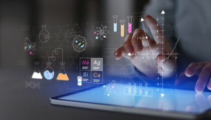 Interactive Chemistry Research Interface with Molecular Structures and Scientific Visualization.