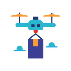 Drone Courier Bringing Parcel To Customer Home