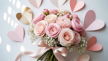 pink roses bouquet