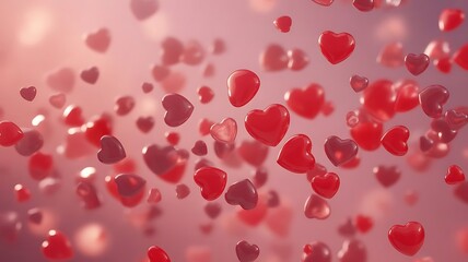 red hearts background