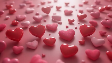 red hearts background