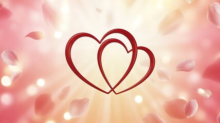 abstract background with hearts