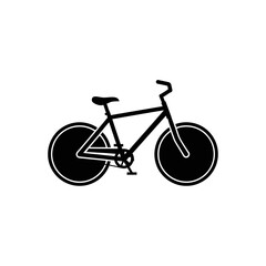 Fototapeta premium Silhouette of a Bicycle Side View Cycle Icon Vector Illustration for Transport and Sports Design