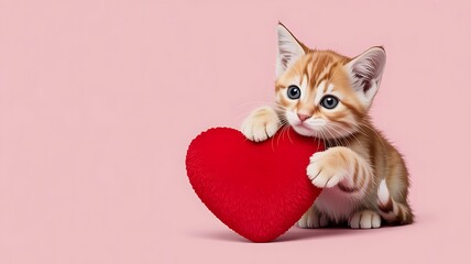 cat with heart