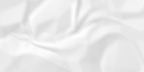 Obraz premium Crumple crushed white paper obsolete rumple craft design. wrinkle ripped creased crumple aged closeup recycled document grunge paper background.