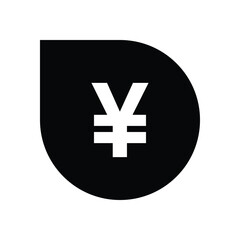 Obraz premium A black and white logo featuring a yen symbol on a plain background