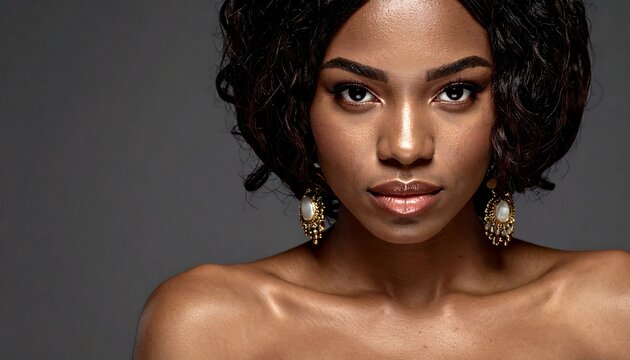 Striking Portrait of a Confident and Beautiful Black Woman.