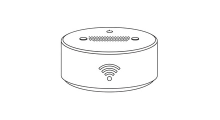 Modern smart speaker with WiFi connectivity and sleek design