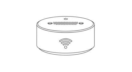 Modern smart speaker with WiFi connectivity and sleek design