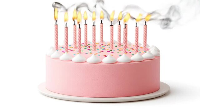 birthday cake with candles