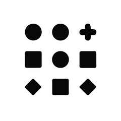 Design bold filled pictogram icons using solid shapes for modern graphic systems On white Background Vector illustration