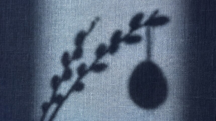 Shadow of Easter Egg and Willow Branch