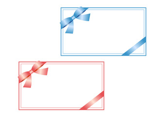 シンプルで上品なメッセージカード　横長　2色セット