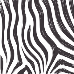 Hand drawn dark grey zebra stripes pattern animal wildlife © Ali