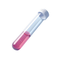 Test Tube with Pink Liquid Sample.