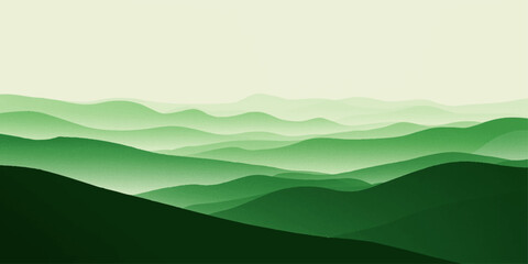 Obraz premium Abstract vector Emerald Gradient with A serene vista of rolling hills, rendered in a spectrum of verdant hues, creating a calming gradient. 