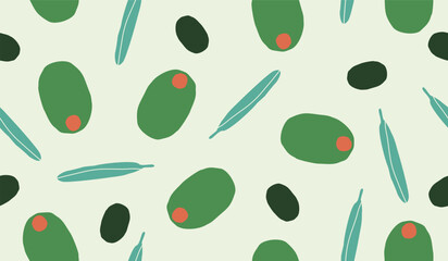 Cute olive pattern background vector design