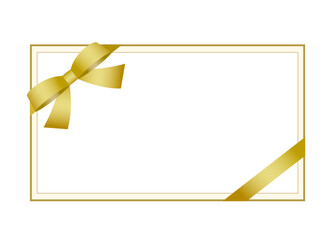 シンプルでちょっとゴージャスなメッセージカード　ゴールド