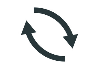 Icono de dos flechas curvas en c&iacute;rculo indicando actualizaci&oacute;n o sincronizaci&oacute;n