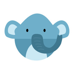 Obraz premium A cute cartoon elephant character with a funny smile as a fun vector illustration for a safari nature art project