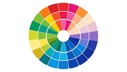 Obraz premium Colorful Color Wheel with Harmonious Hues and Tints.