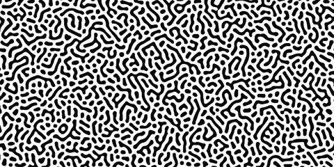 seamless turring interior decoration pattern with fire flames black decor swirl texture background. © MOHART PARK