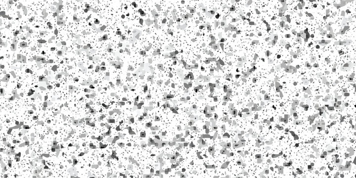 Black and white interior cement concrete terrazzo rock surface design. Overlay abstract quartz rock smooth wall concrete polished terrazzo mosaic endless flooring grunge pavement ceramic texture.