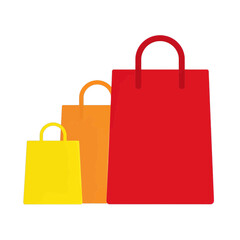 Three Colorful Shopping Bags App Icon.