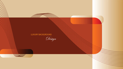 Orange abstract background vector design. Modern background design with orange and brown shape decoration. Suit for banner, backdrop, award, business card, presentation and others