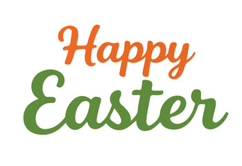 Naklejka premium Colorful Happy Easter Text Design for Celebrations
