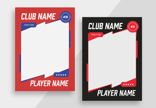 Baseball Sports Player Card Templates