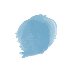 Fototapeta premium A vibrant blue paint smear on a black background