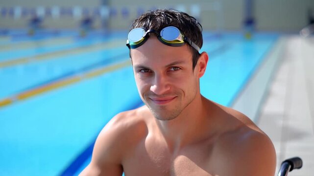 Confident Athlete Ready To Train, Impassioned Disabled Athlete Poised For Training With Joyful Smile