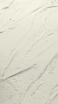 Fresh organic dairy spreadable cheese for gourmet breakfast concept, vertical video