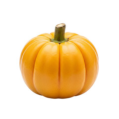 Ripe golden pumpkin, close-up studio shot, ready for fall, on transparent background