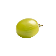 Juicy green grape, perfect for snacking, isolated on transparent background