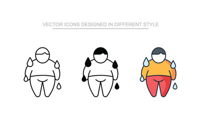 Sweat vector design in modern and trendy style icon