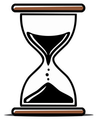 Hourglass Sands Shifting Downward Illustrating Passing Time Deadline Concept