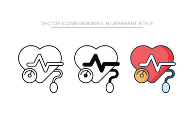 Blood Pressure vector icon stock isolated on white sheet