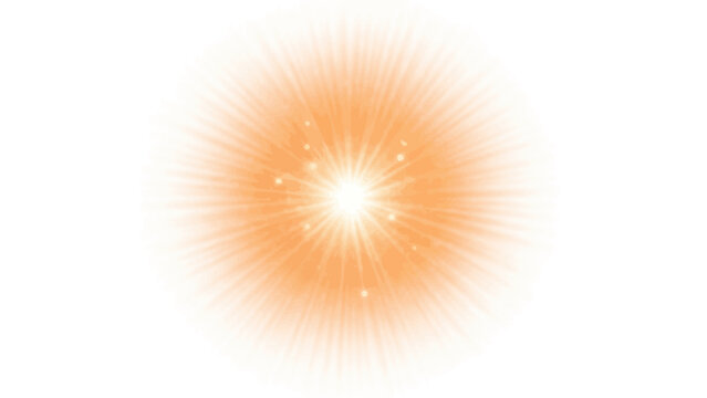 Abstract orange starburst light flare