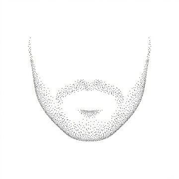 Light 5 o'clock shadow stubble texture vector. Dotwork facial hair sketch.