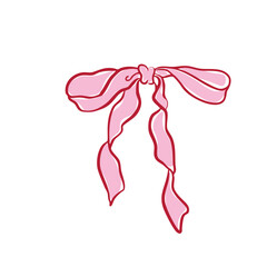 Elegant Pink Bow Graphic