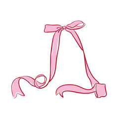 Hand drawn pastel bow vector