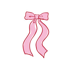 Hand drawn wedding bow vector