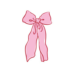 Decorative Pink Bow Illustration