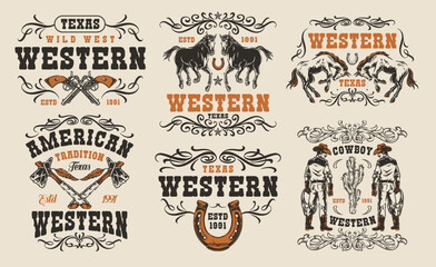 Fototapeta premium Wild West cowboy style