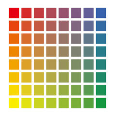 Systematic Color Swatch Set. Vector Illustration Isolated On A White Background.
