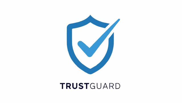 Blue shield with check mark logo.