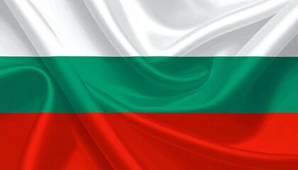 Obraz premium Bulgaria national flag with white, green, red stripes.